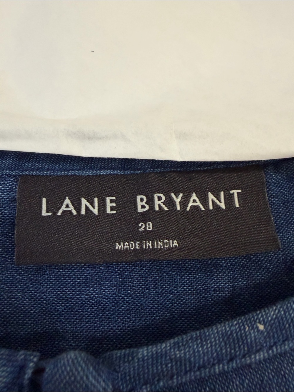 Lane Bryant Indigo Chambray Short Sleeve Tunic - Picture 4 of 4